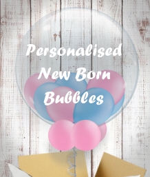 Personalised New Born Baby Bubble Balloon in a Box | Party Save Smile